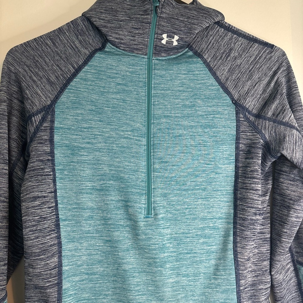 Under Armour women’s jacket zip up teal and grey size medium